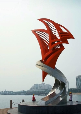 Cultural Park Landscape Large Metal Symbol Sculpture Stainless Steel