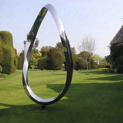 Customize Mirror Metal Art Sculptures Crafts Water Pond And Grass Decoration