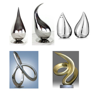 Mirror Indoor Metal Sculptures 316 Famous Abstract Sculptures Electroplated