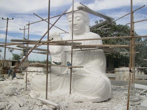 Religious Custom Marble Sculpture Large Marble Buddha Statue