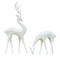 Large White Deer Outdoor Abstract Sculpture Stainless Steel Polishing